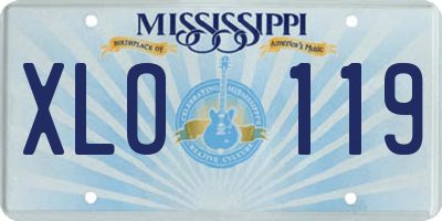 MS license plate XLO119