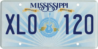 MS license plate XLO120