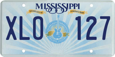 MS license plate XLO127