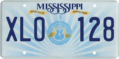 MS license plate XLO128