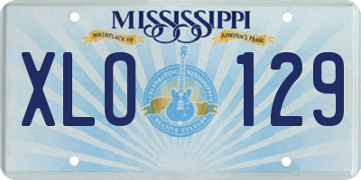 MS license plate XLO129