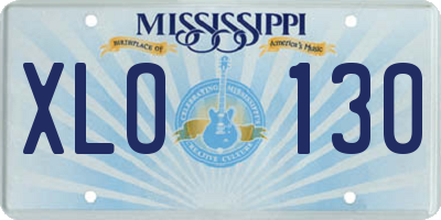 MS license plate XLO130