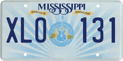 MS license plate XLO131