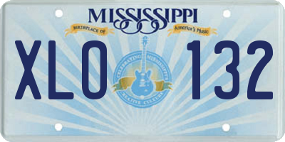 MS license plate XLO132