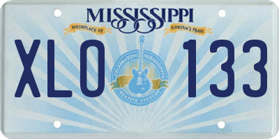 MS license plate XLO133
