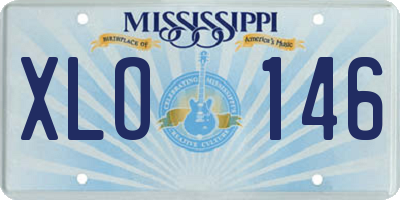 MS license plate XLO146
