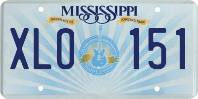 MS license plate XLO151