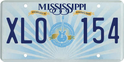 MS license plate XLO154