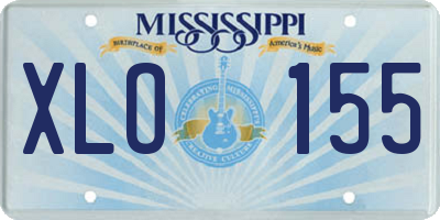 MS license plate XLO155