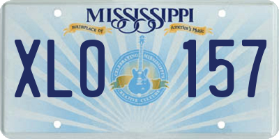 MS license plate XLO157