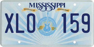 MS license plate XLO159
