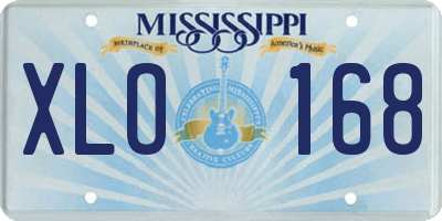 MS license plate XLO168