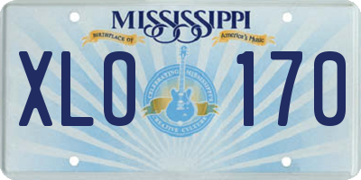 MS license plate XLO170