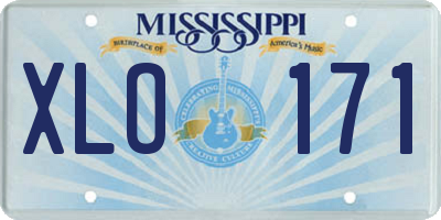MS license plate XLO171