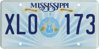 MS license plate XLO173