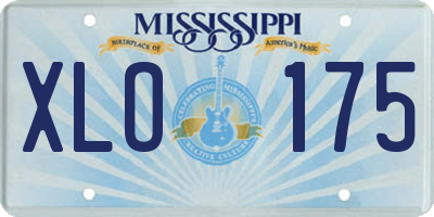 MS license plate XLO175