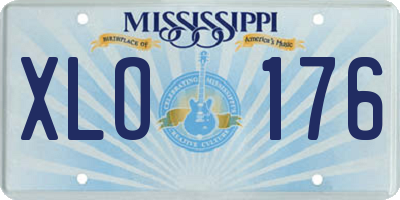 MS license plate XLO176