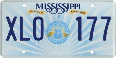 MS license plate XLO177