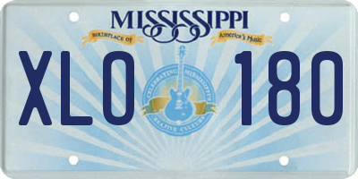 MS license plate XLO180