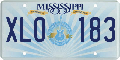 MS license plate XLO183