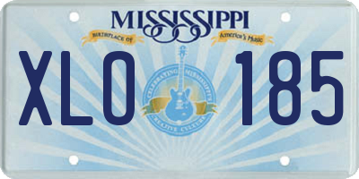 MS license plate XLO185
