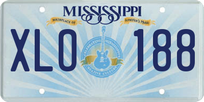 MS license plate XLO188