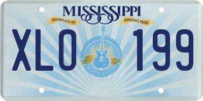 MS license plate XLO199