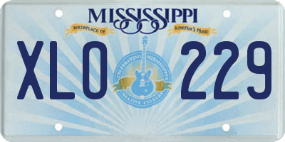 MS license plate XLO229