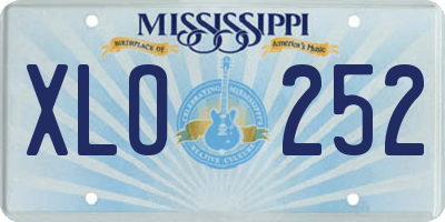 MS license plate XLO252