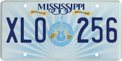 MS license plate XLO256