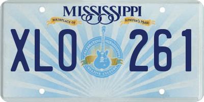 MS license plate XLO261