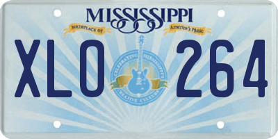 MS license plate XLO264