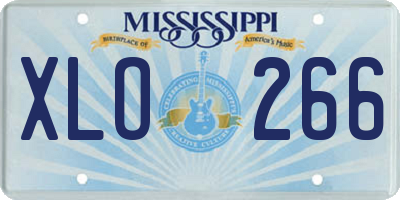 MS license plate XLO266