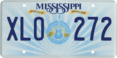 MS license plate XLO272