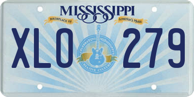 MS license plate XLO279