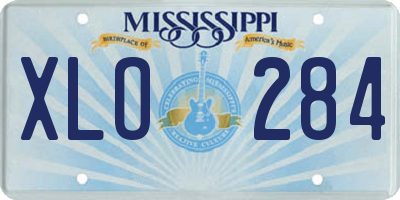 MS license plate XLO284