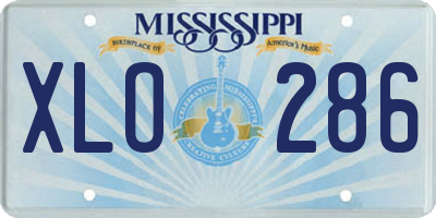 MS license plate XLO286