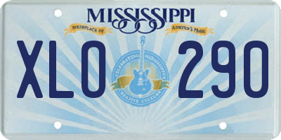 MS license plate XLO290