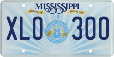 MS license plate XLO300