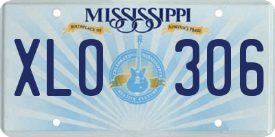 MS license plate XLO306