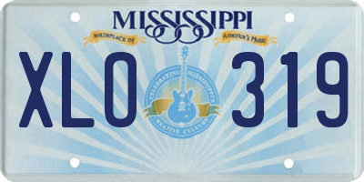 MS license plate XLO319