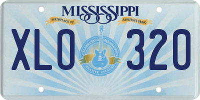 MS license plate XLO320