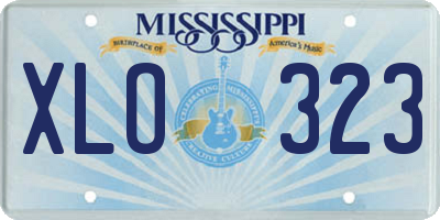 MS license plate XLO323