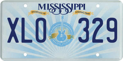 MS license plate XLO329
