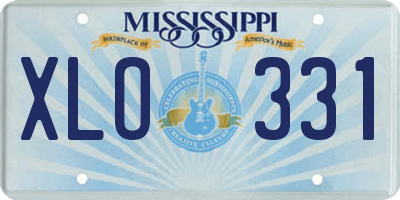 MS license plate XLO331
