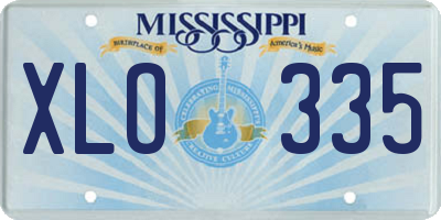 MS license plate XLO335