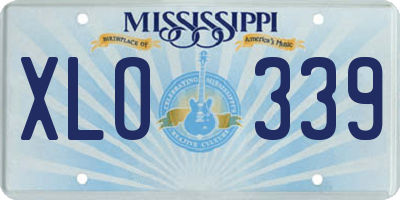 MS license plate XLO339