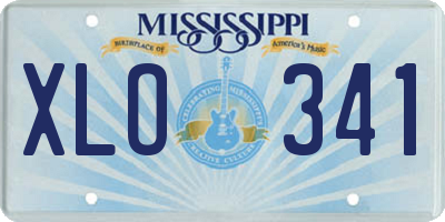 MS license plate XLO341