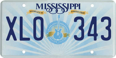 MS license plate XLO343