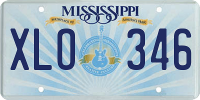 MS license plate XLO346